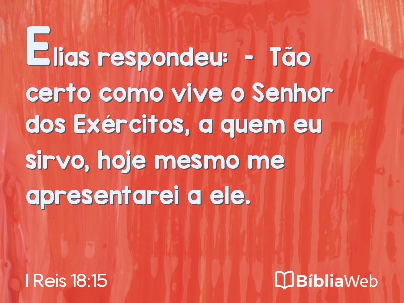 I Reis 18:15 em imagem para compartilhar