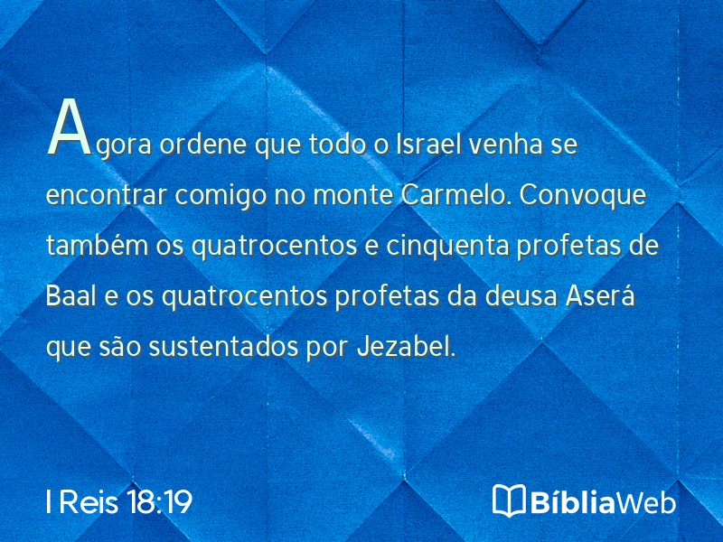 I Reis 18:19 em imagem para compartilhar