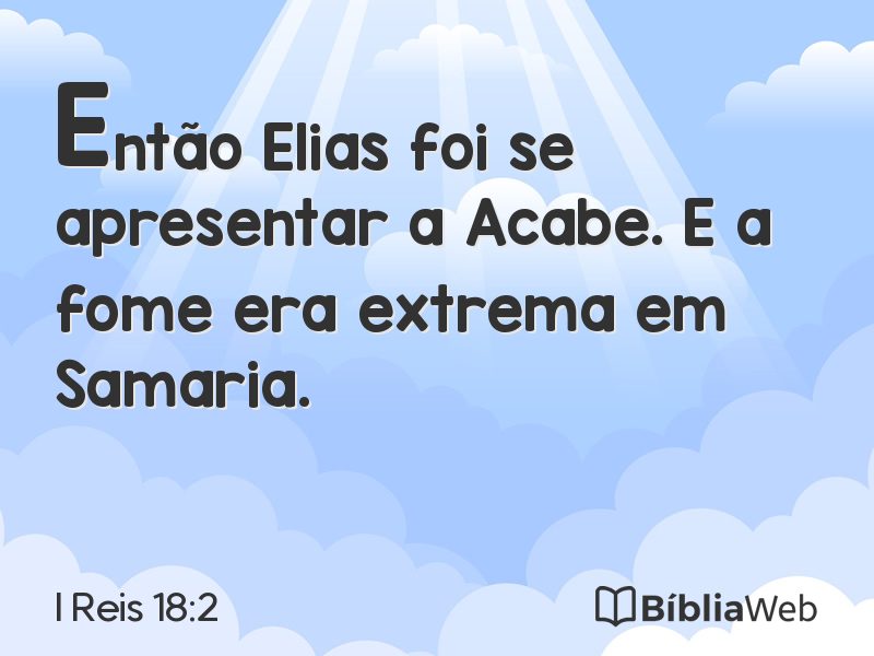 I Reis 18:2 em imagem para compartilhar