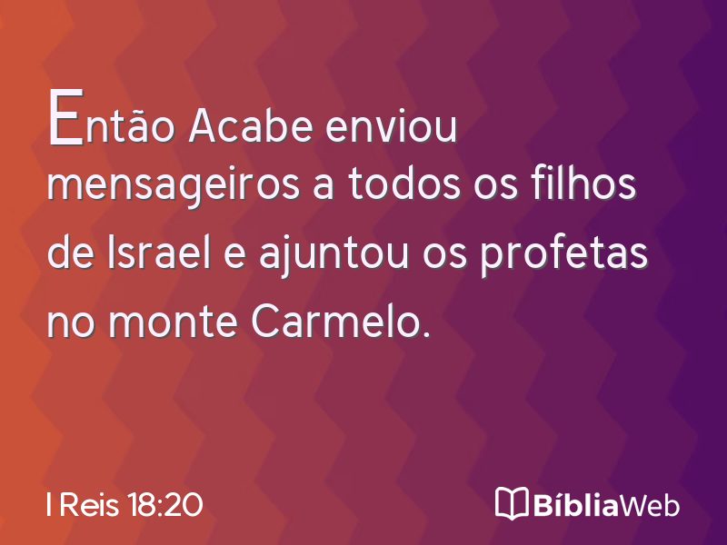 I Reis 18:20 em imagem para compartilhar