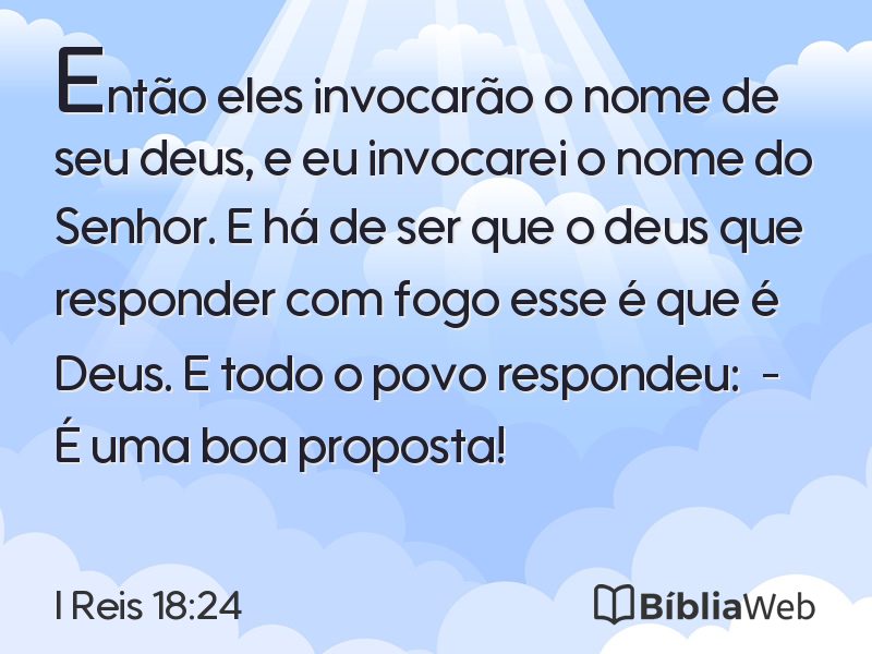 I Reis 18:24 em imagem para compartilhar