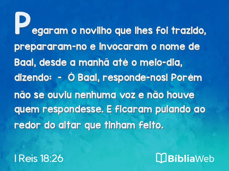 I Reis 18:26 em imagem para compartilhar
