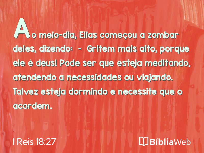 I Reis 18:27 em imagem para compartilhar