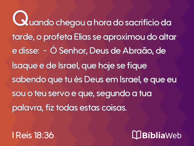 I Reis 18:36 em imagem para compartilhar