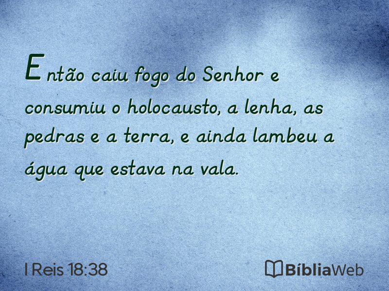 I Reis 18:38 em imagem para compartilhar