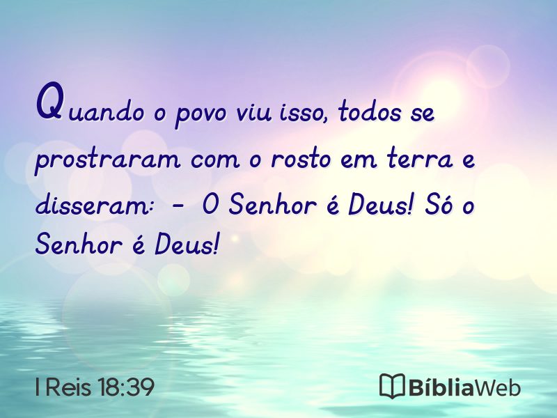I Reis 18:39 em imagem para compartilhar