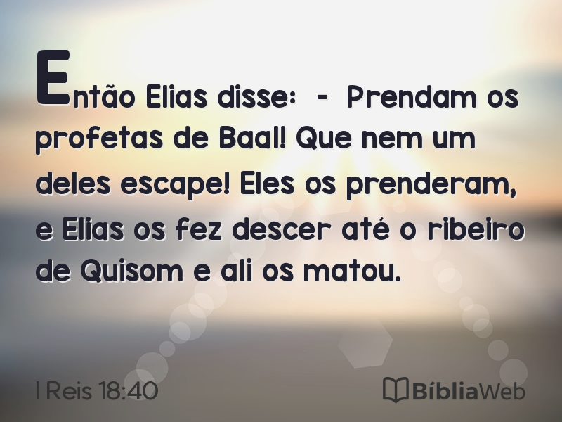 I Reis 18:40 em imagem para compartilhar