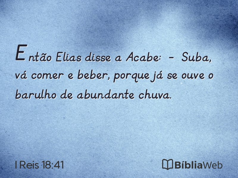 I Reis 18:41 em imagem para compartilhar