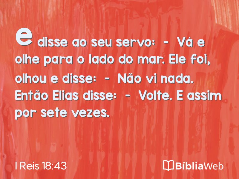 I Reis 18:43 em imagem para compartilhar