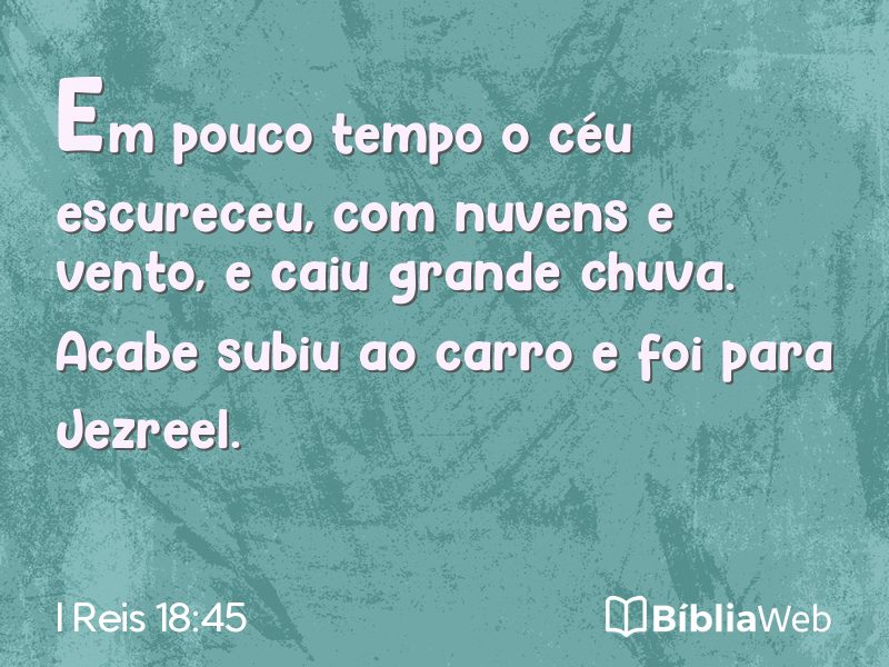 I Reis 18:45 em imagem para compartilhar