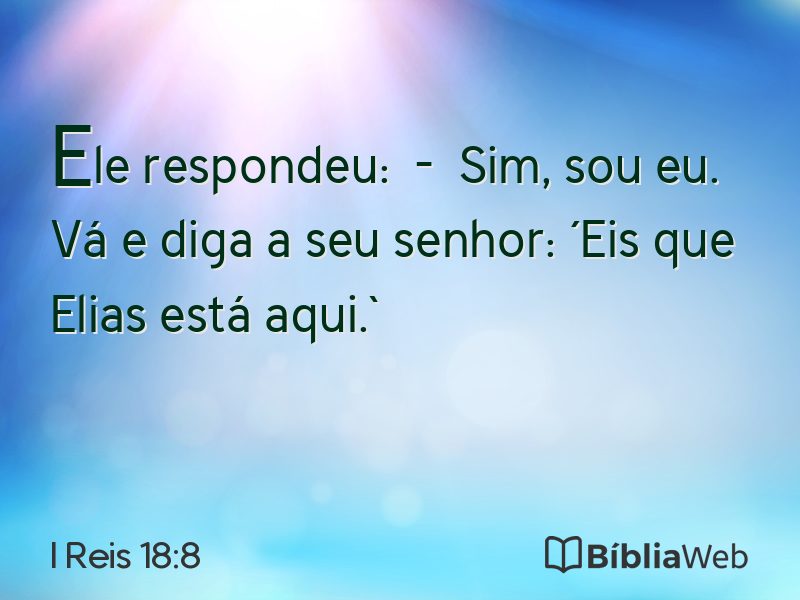 I Reis 18:8 em imagem para compartilhar
