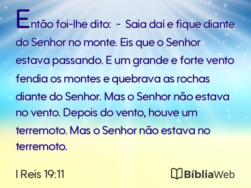 I Reis 19:11 em imagem para compartilhar