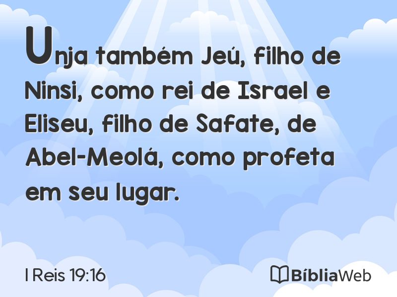 I Reis 19:16 em imagem para compartilhar