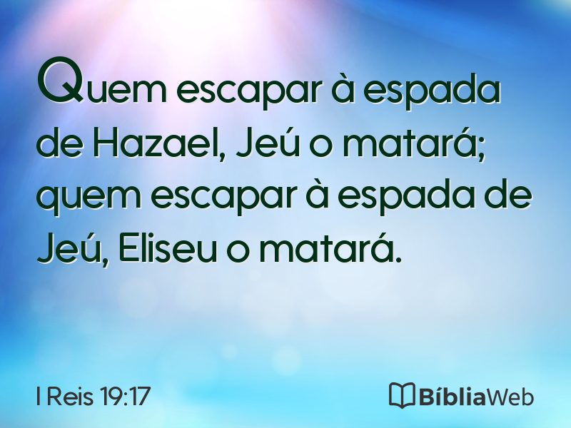 I Reis 19:17 em imagem para compartilhar