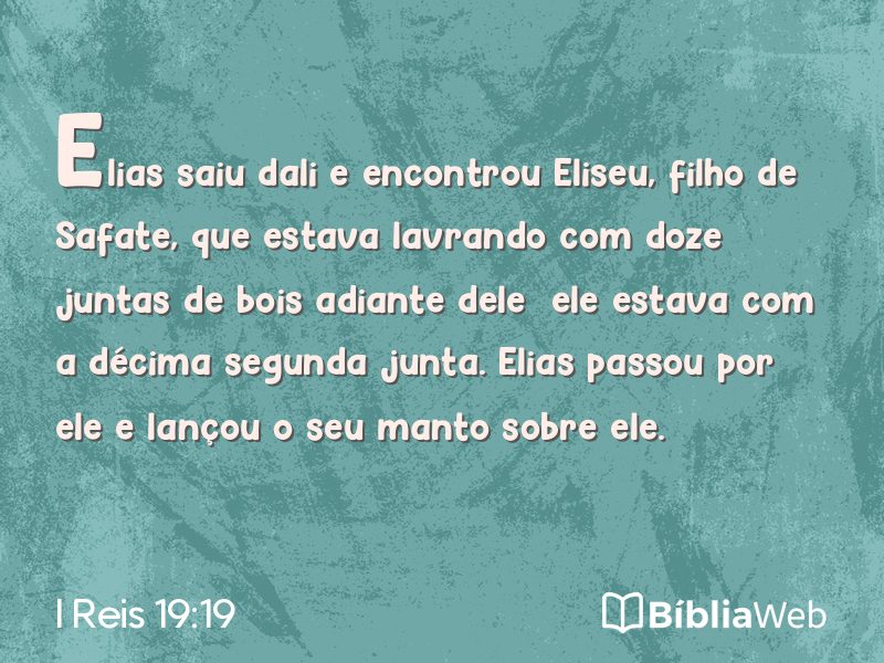 I Reis 19:19 em imagem para compartilhar