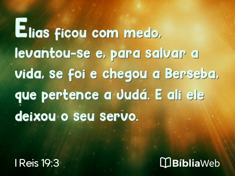 I Reis 19:3 em imagem para compartilhar