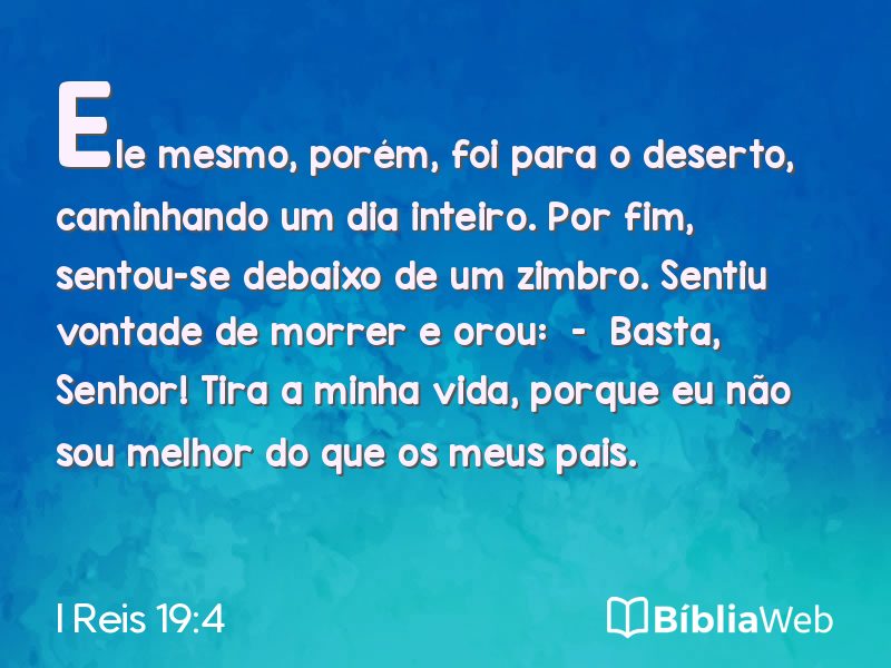 I Reis 19:4 em imagem para compartilhar