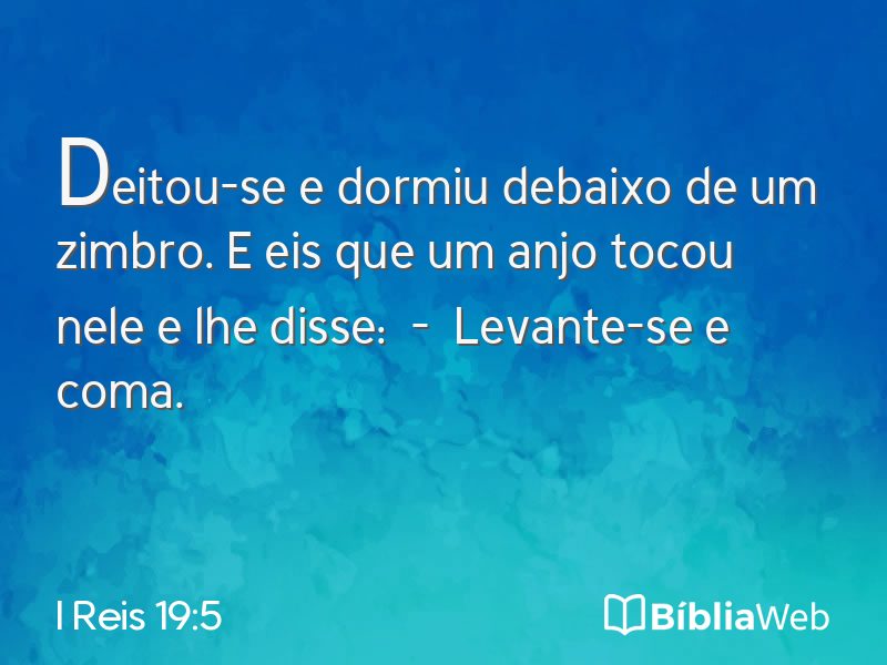 I Reis 19:5 em imagem para compartilhar