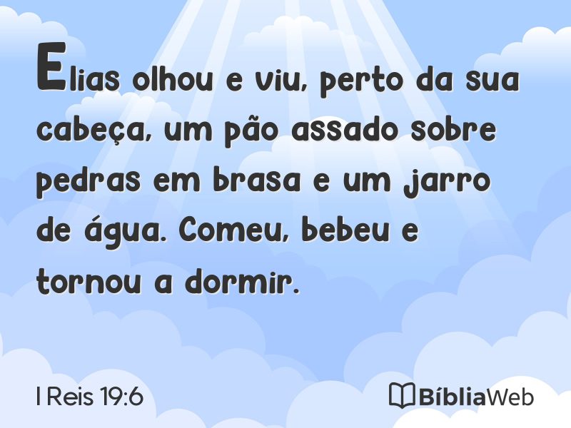 I Reis 19:6 em imagem para compartilhar