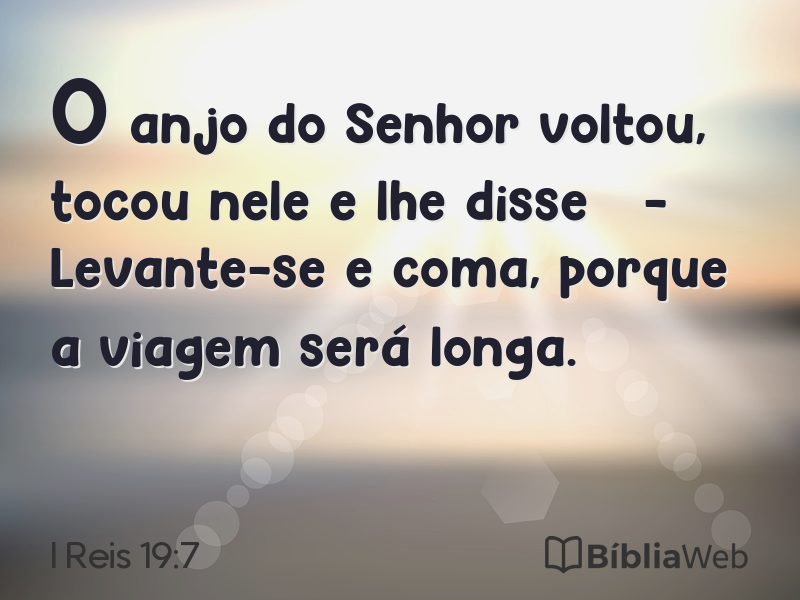 I Reis 19:7 em imagem para compartilhar