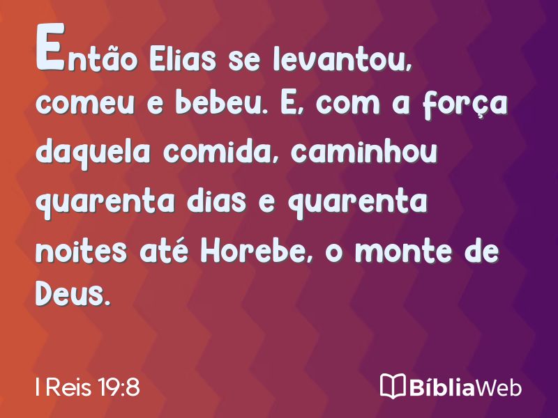 I Reis 19:8 em imagem para compartilhar