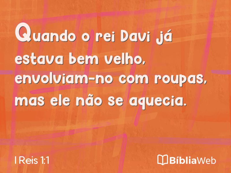 I Reis 1:1 em imagem para compartilhar