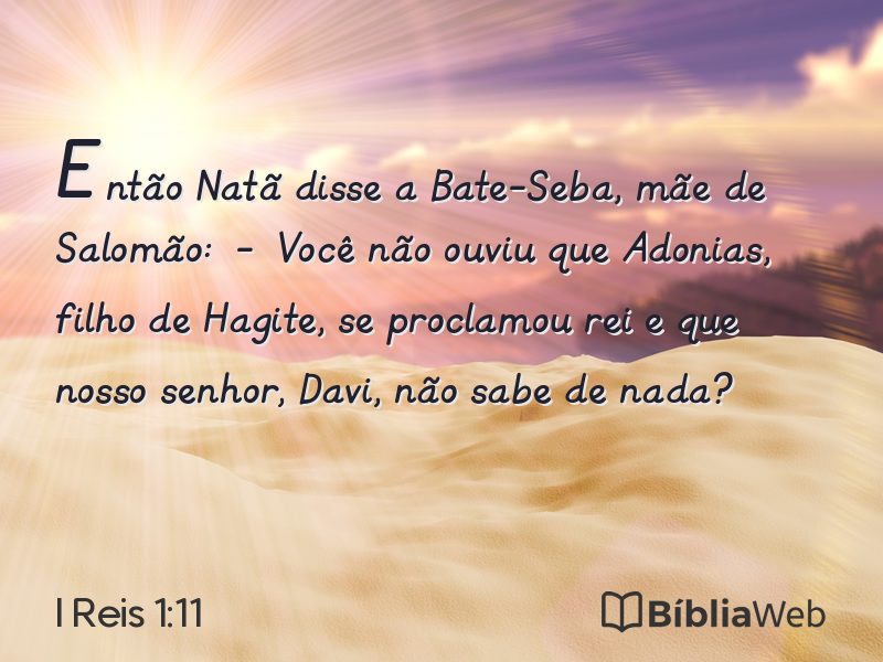 I Reis 1:11 em imagem para compartilhar