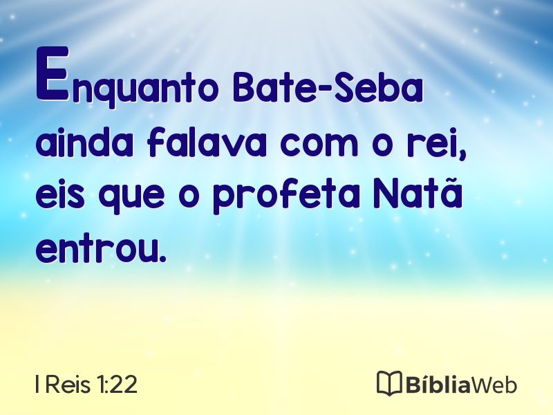 I Reis 1:22 em imagem para compartilhar