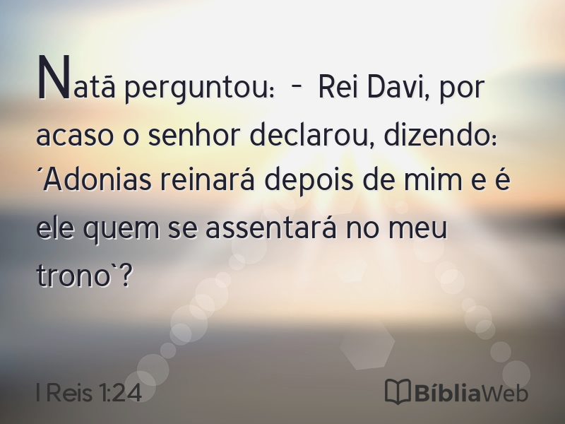 I Reis 1:24 em imagem para compartilhar