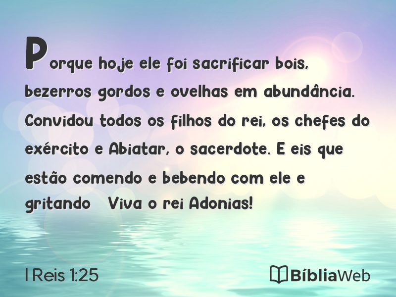 I Reis 1:25 em imagem para compartilhar