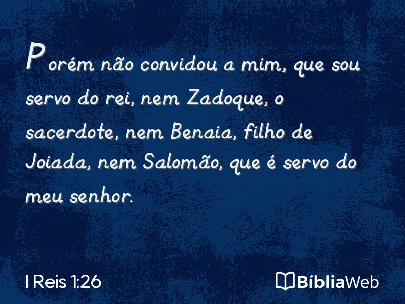 I Reis 1:26 em imagem para compartilhar