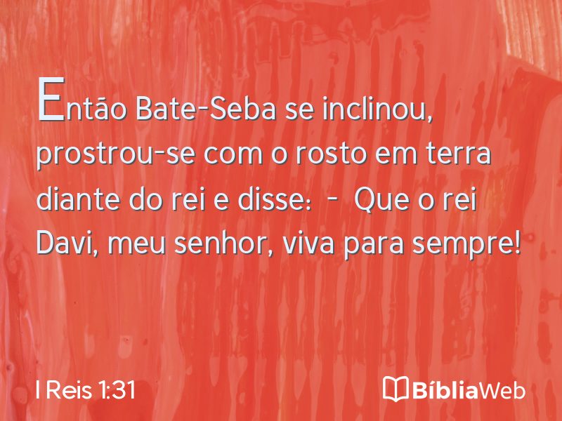 I Reis 1:31 em imagem para compartilhar