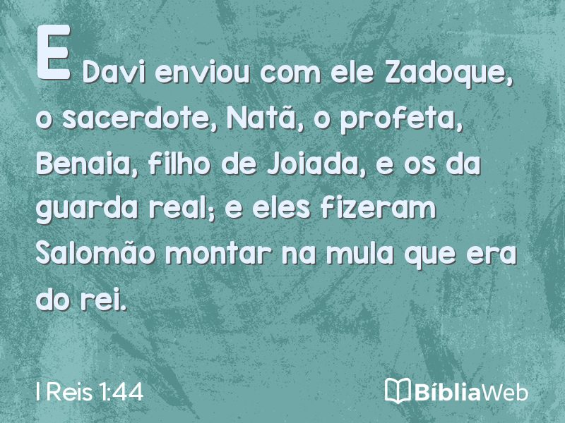 I Reis 1:44 em imagem para compartilhar