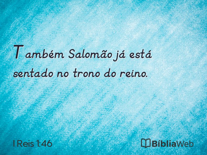 I Reis 1:46 em imagem para compartilhar