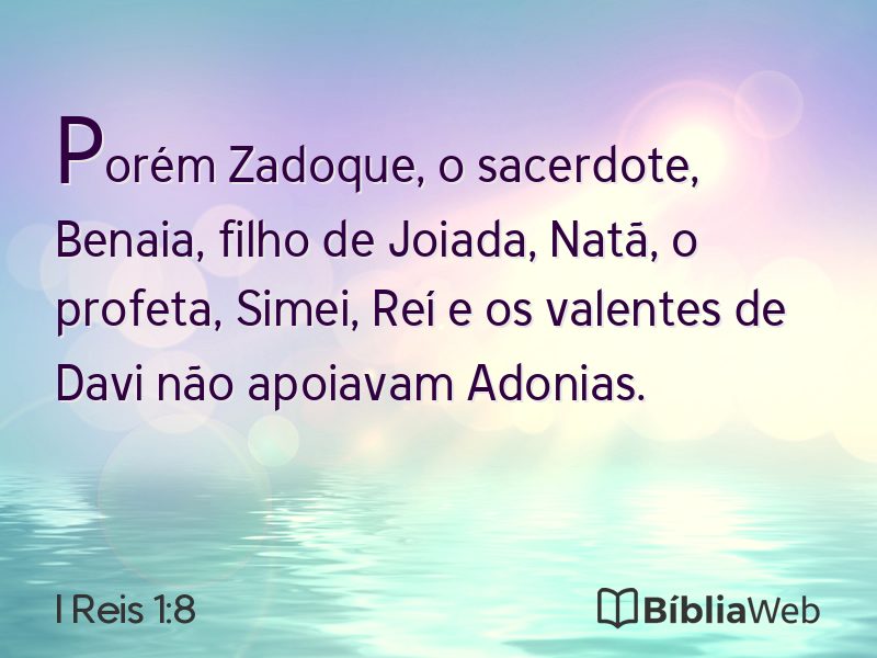 I Reis 1:8 em imagem para compartilhar