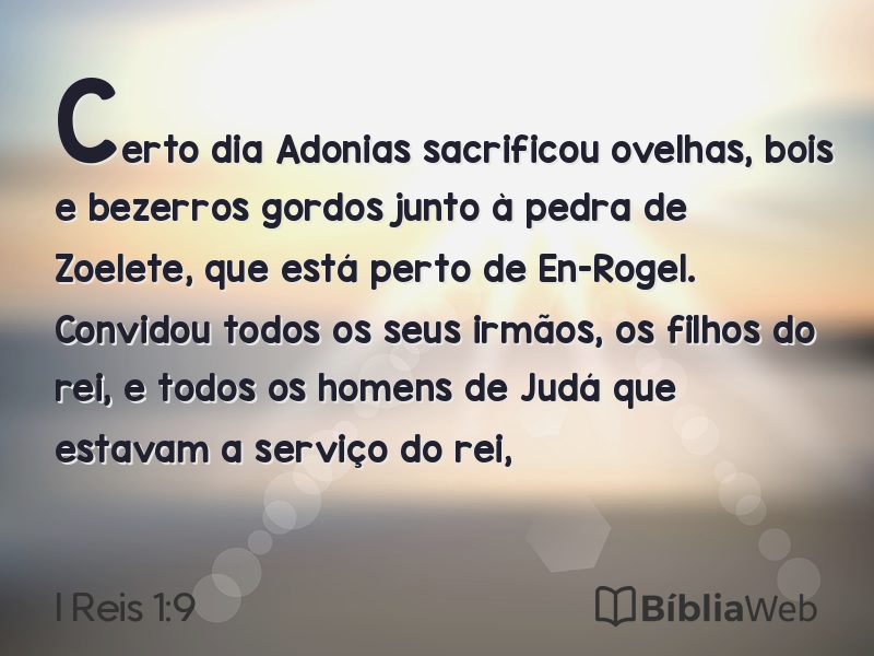 I Reis 1:9 em imagem para compartilhar