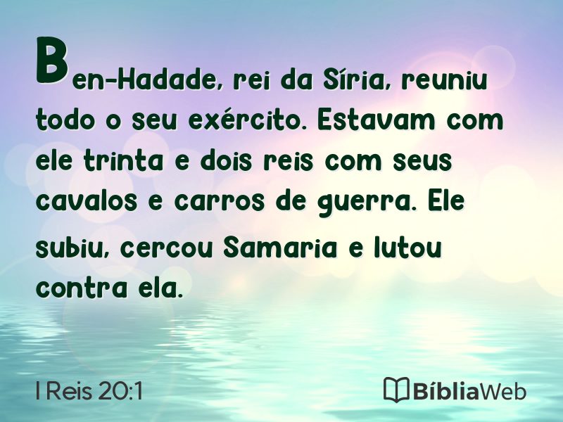 I Reis 20:1 em imagem para compartilhar