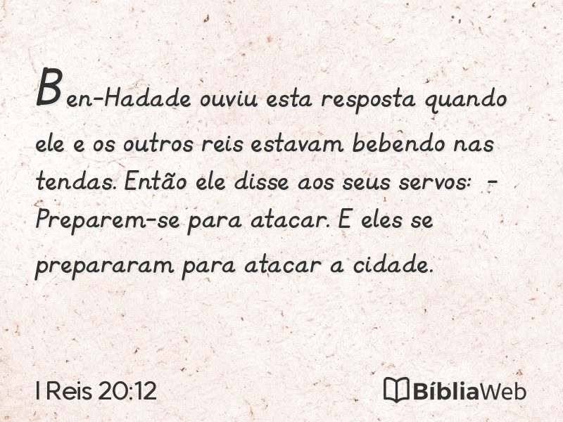 I Reis 20:12 em imagem para compartilhar