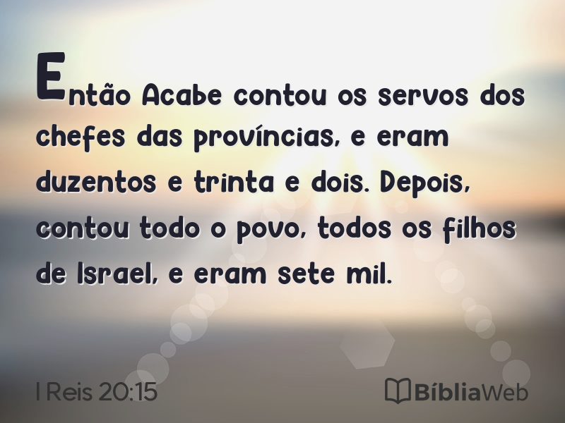 I Reis 20:15 em imagem para compartilhar
