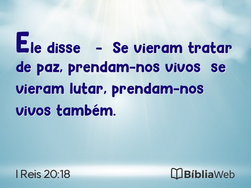 I Reis 20:18 em imagem para compartilhar