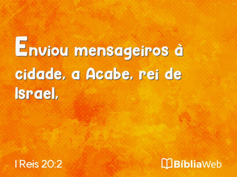I Reis 20:2 em imagem para compartilhar