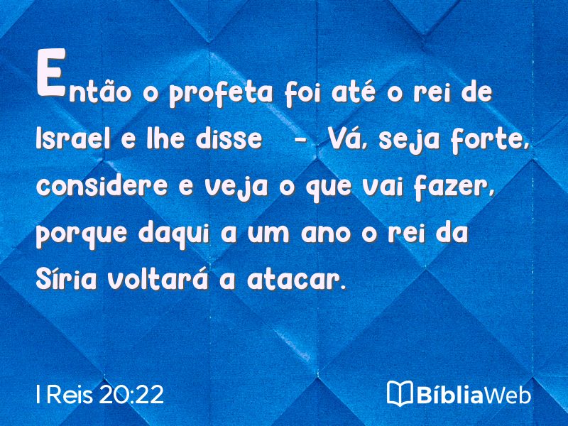I Reis 20:22 em imagem para compartilhar