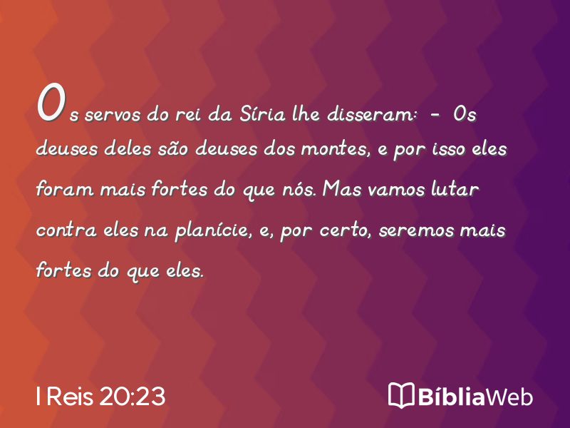 I Reis 20:23 em imagem para compartilhar