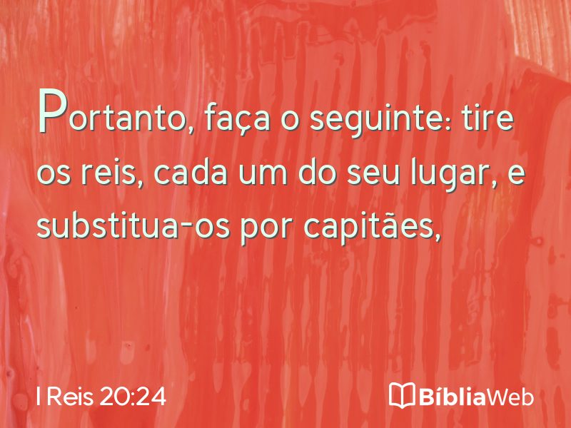 I Reis 20:24 em imagem para compartilhar