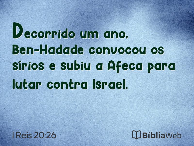 I Reis 20:26 em imagem para compartilhar