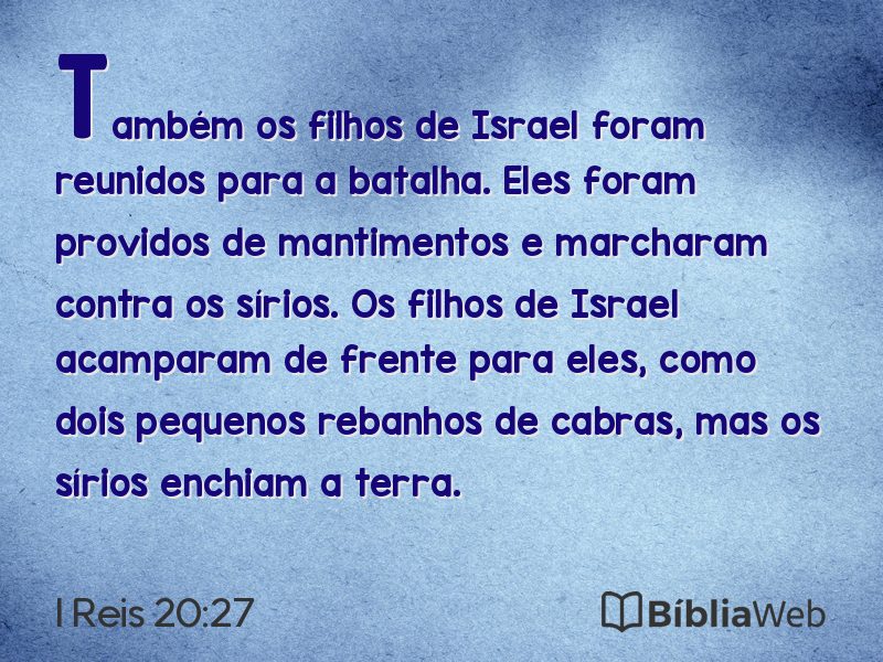 I Reis 20:27 em imagem para compartilhar