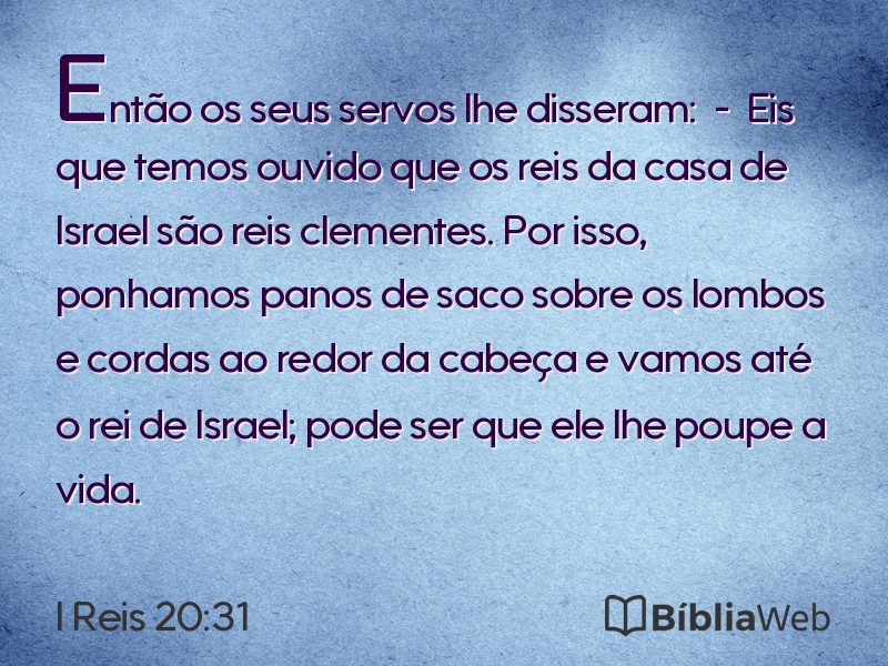 I Reis 20:31 em imagem para compartilhar