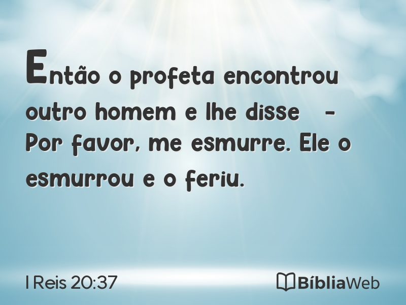 I Reis 20:37 em imagem para compartilhar