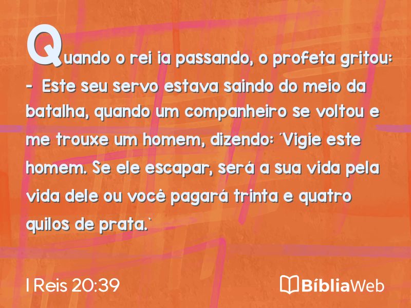 I Reis 20:39 em imagem para compartilhar