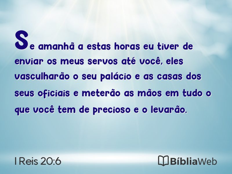 I Reis 20:6 em imagem para compartilhar